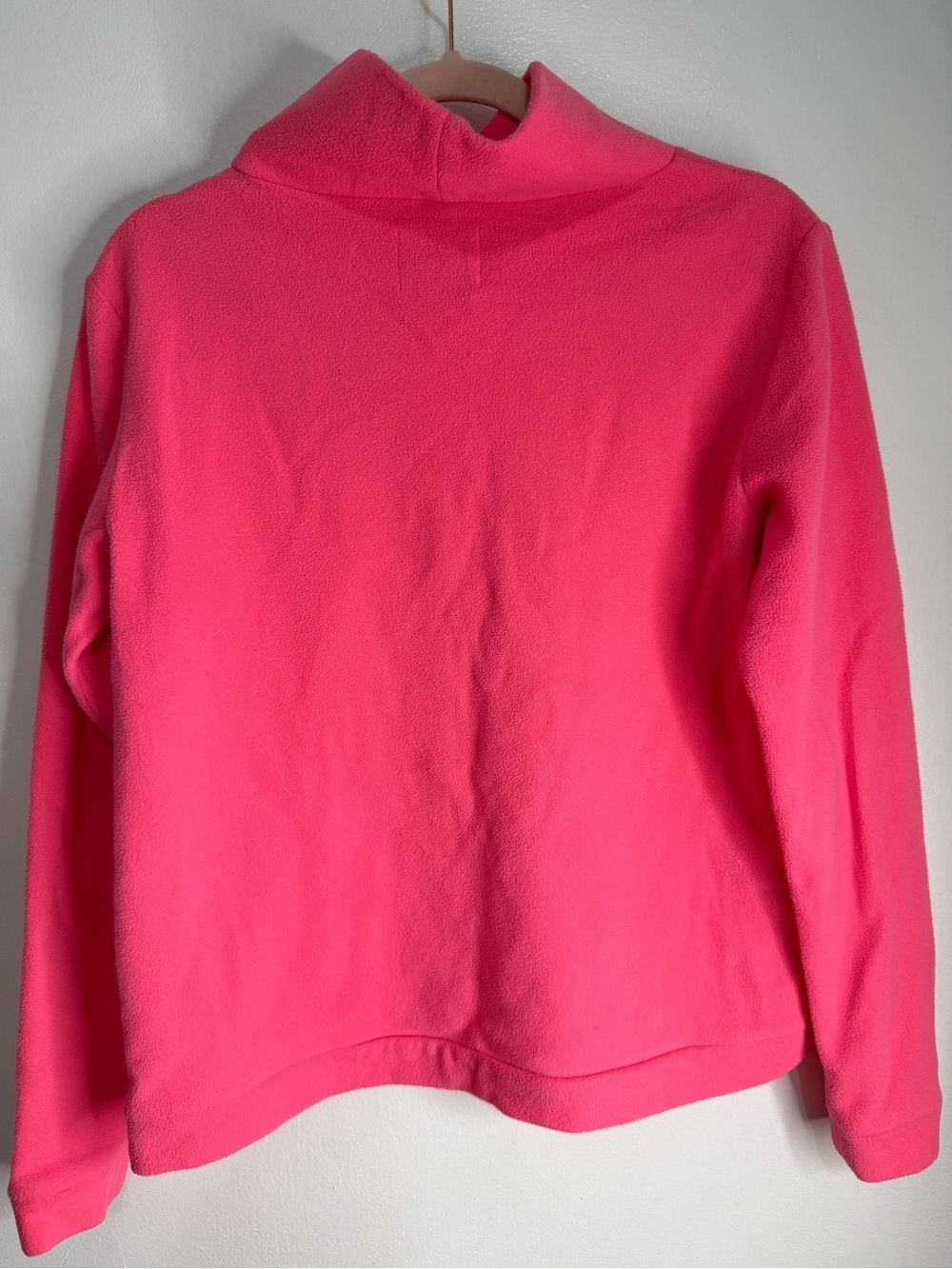 DUDLEY STEPHENS PARK SLOPE TURTLENECK SWEATER IN NEON PINK - Picture 3 of 7